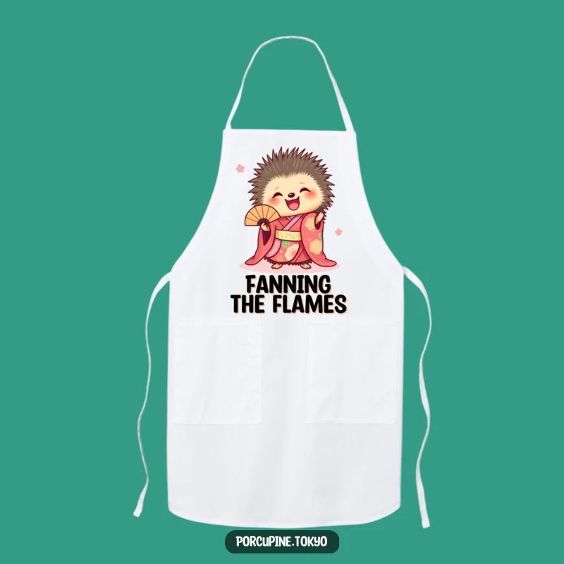 Funny Porcupine Kimono Apron: Cook with Joy and Vibrant Style