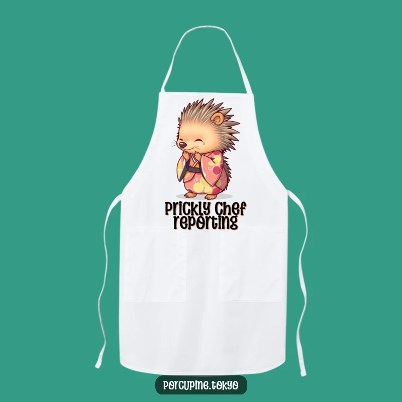 Funny Porcupine Kimono Apron: Graceful Cooking, a Hilarious Gift