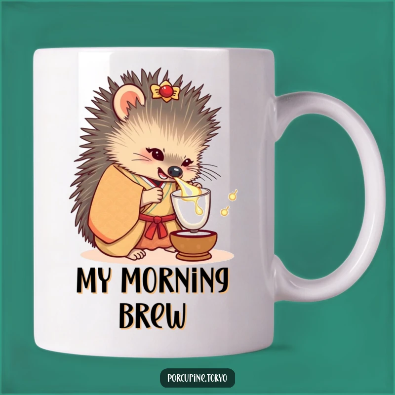 Funny Kimono Porcupine Sake Mug: A Hilarious Gift for Drink Enthusiasts