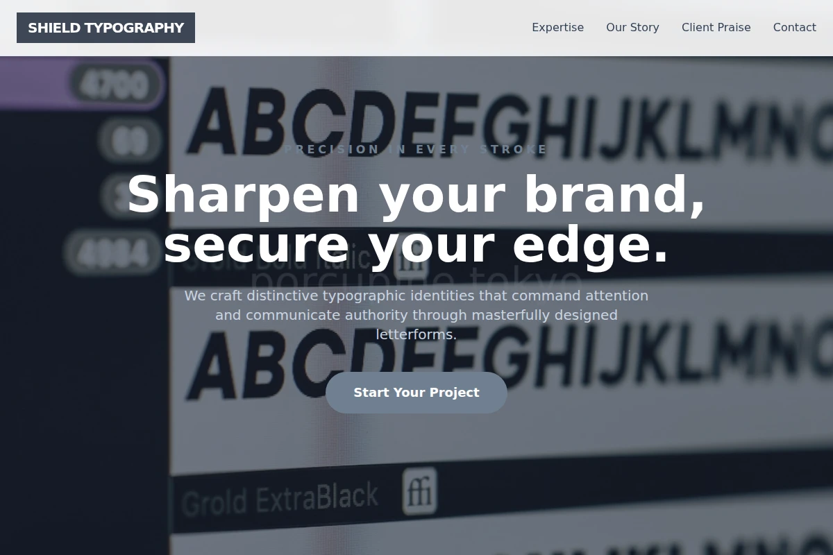 Shield Typography