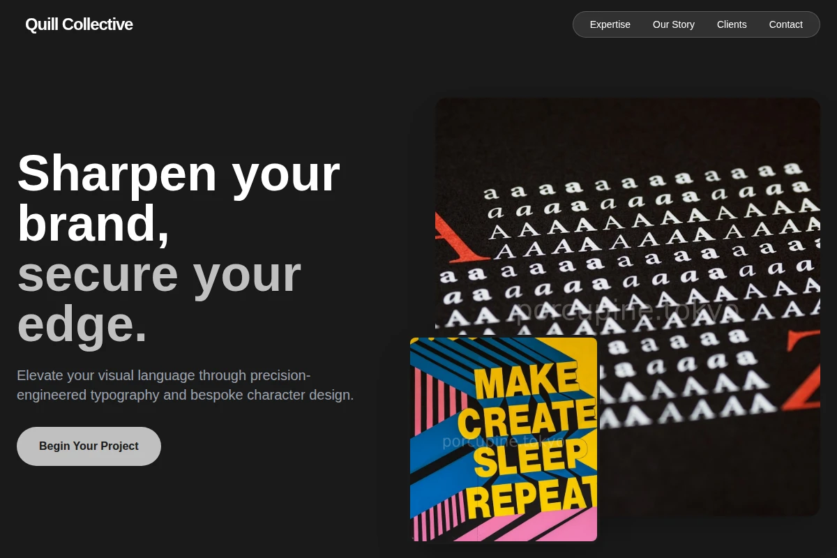 Sharp Typography