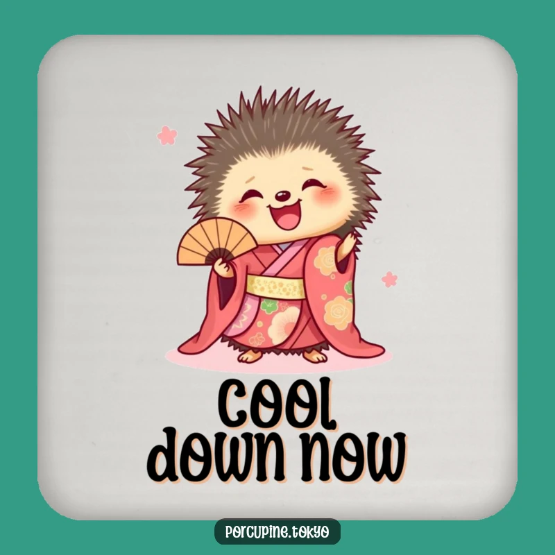 Funny Porcupine Kimono Coaster: Protect Your Surfaces with Joy