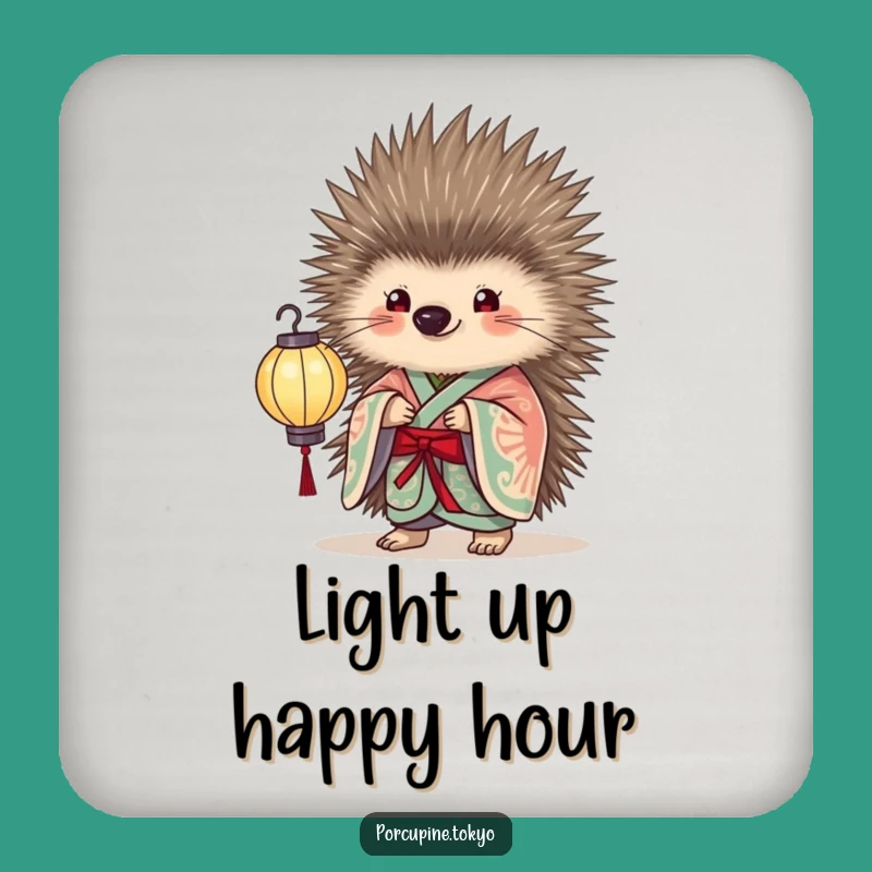 Funny Porcupine Lantern Coasters: Elegant Glow, a Hilarious Surface