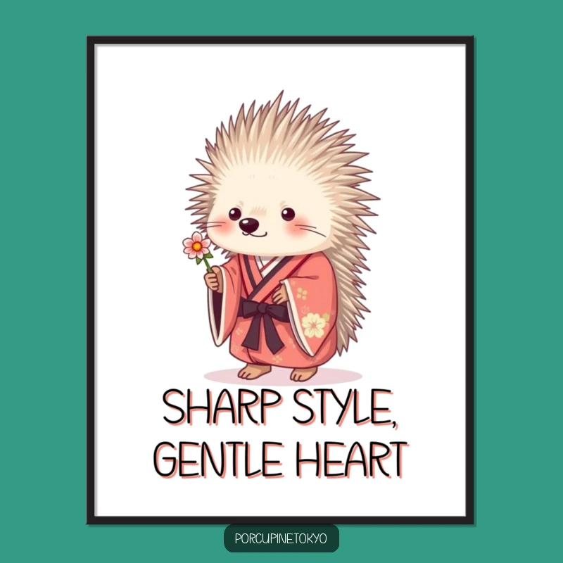Free Printable Gentle Porcupine Wall Art: Whimsical, Funny Downloadable Decor for Any Room