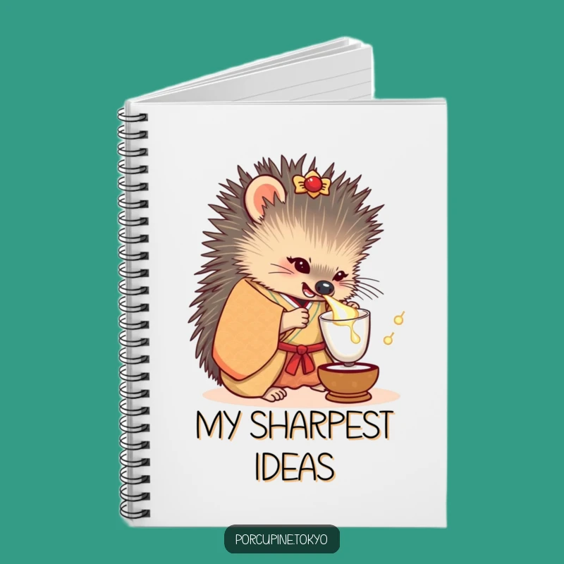 Funny Kimono Porcupine Notebook: Jot Down Ideas with Whimsical Flair
