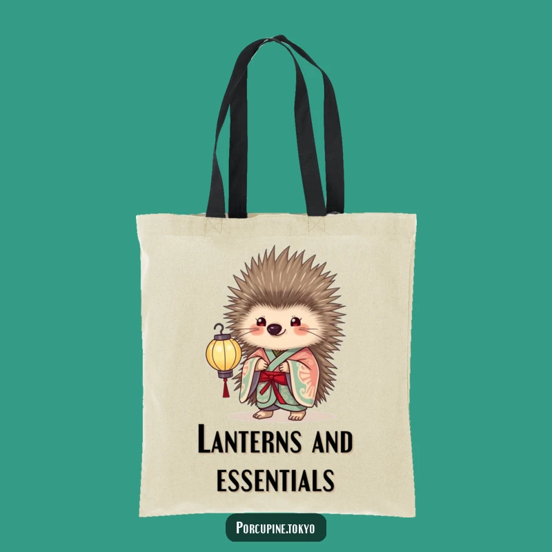 Funny Porcupine Lantern Tote Bag: Elegant Carry-All, a Hilarious Gift
